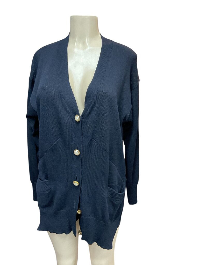 Donna (Med) Karen Blue Oversized Cardigan