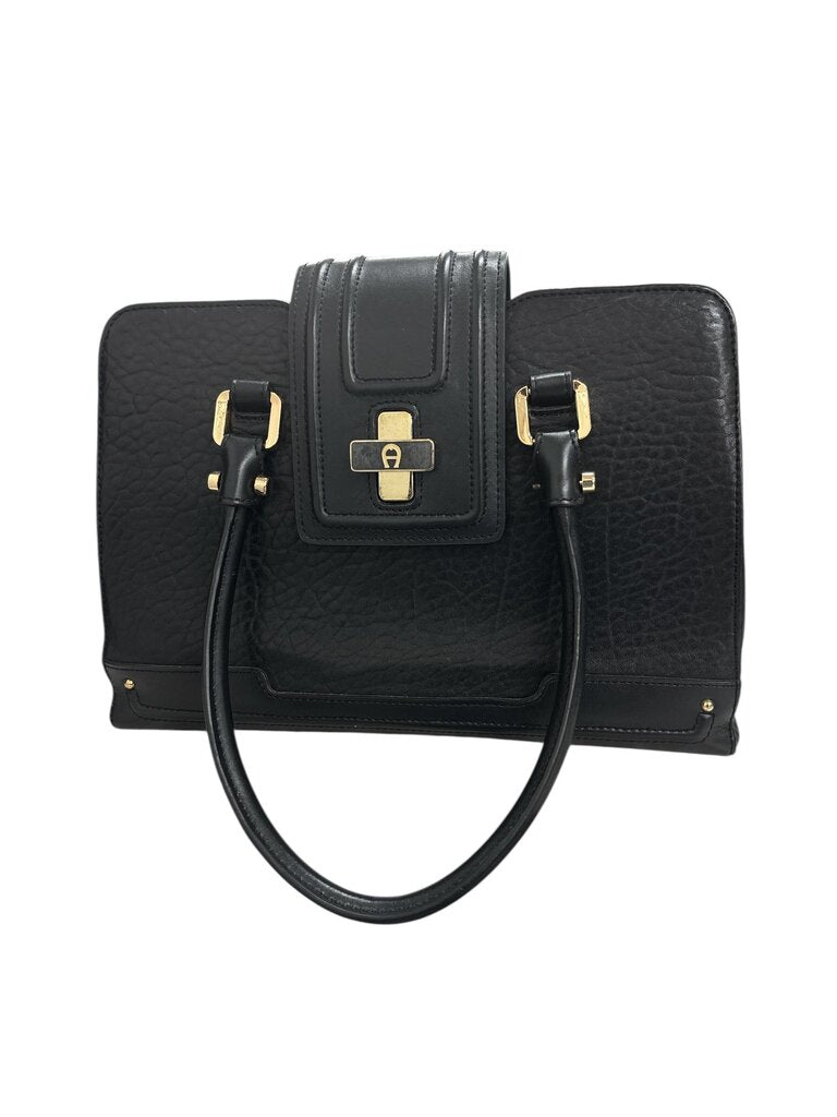 Etienne Aigner Black Midi Bucket Purse