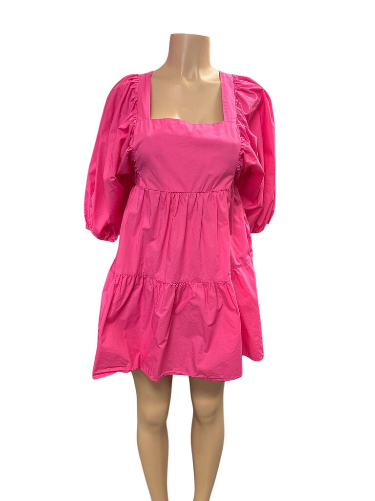 A new day pink puff sleeve dress