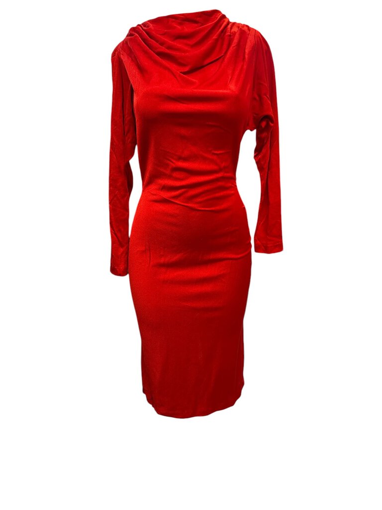 MOW red open back dress