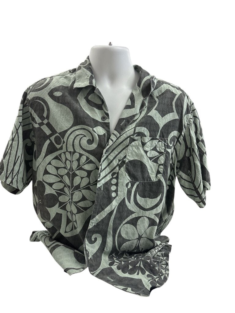 Tommy Bahama Green Printed Shirt (Med)