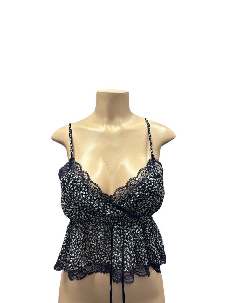 American Eagle Blue Printed Dressy Camisole (Small)