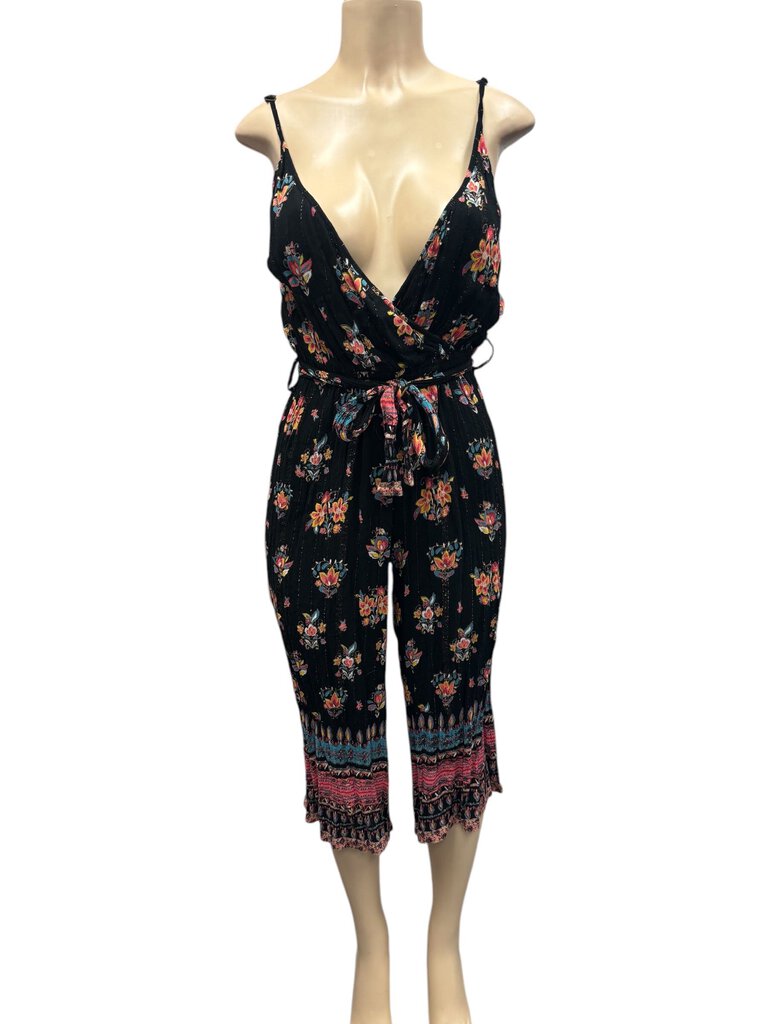 Angie Black Jumpsuit Floral (Med)