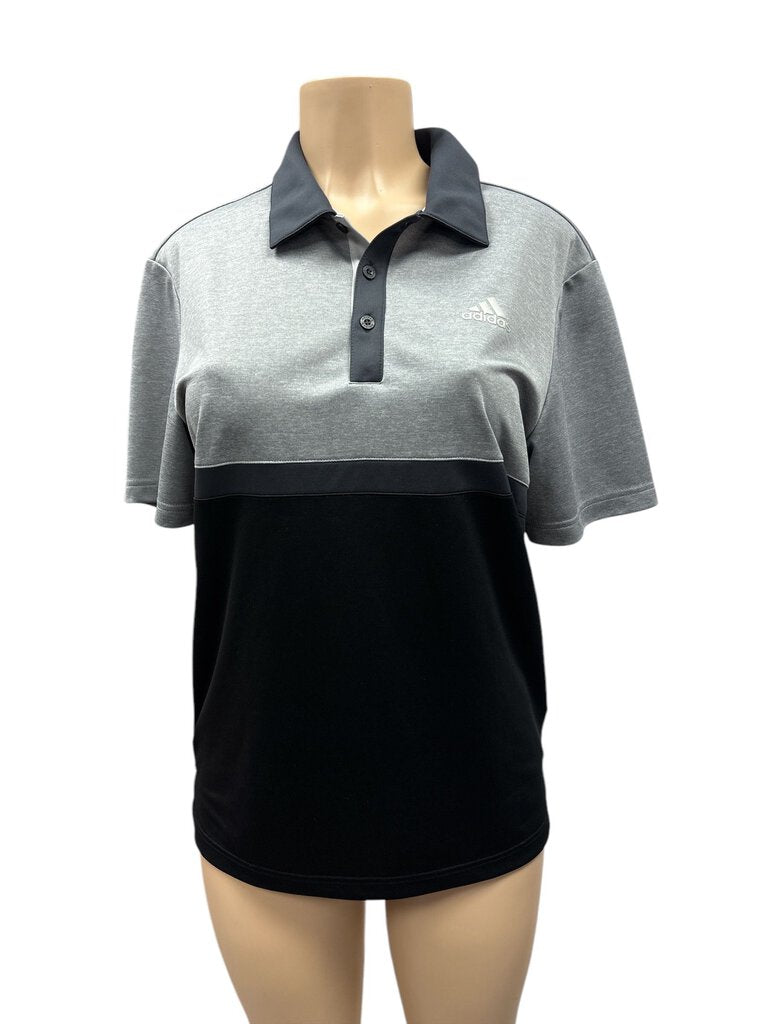 Adidas Grey/Black Golf Polo (Small)