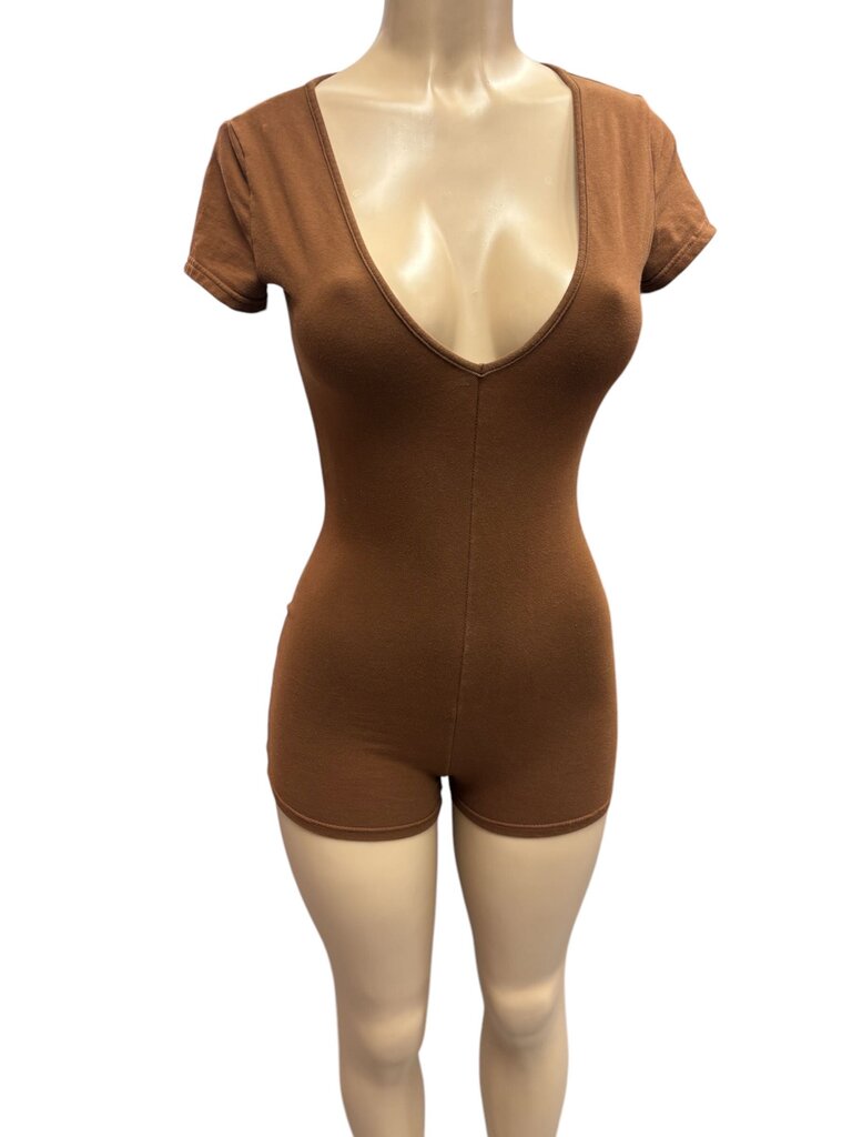 Edikted Brown shorts jumpsuit
