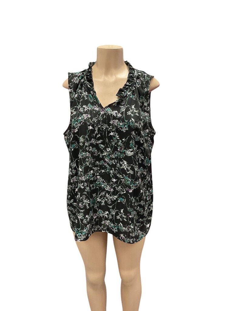Simply Vera black floral print shirt