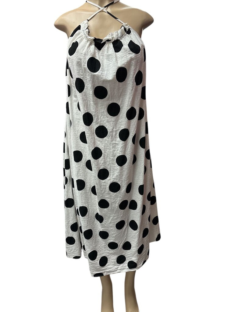 Tabitha Brown black and white polka dot dress