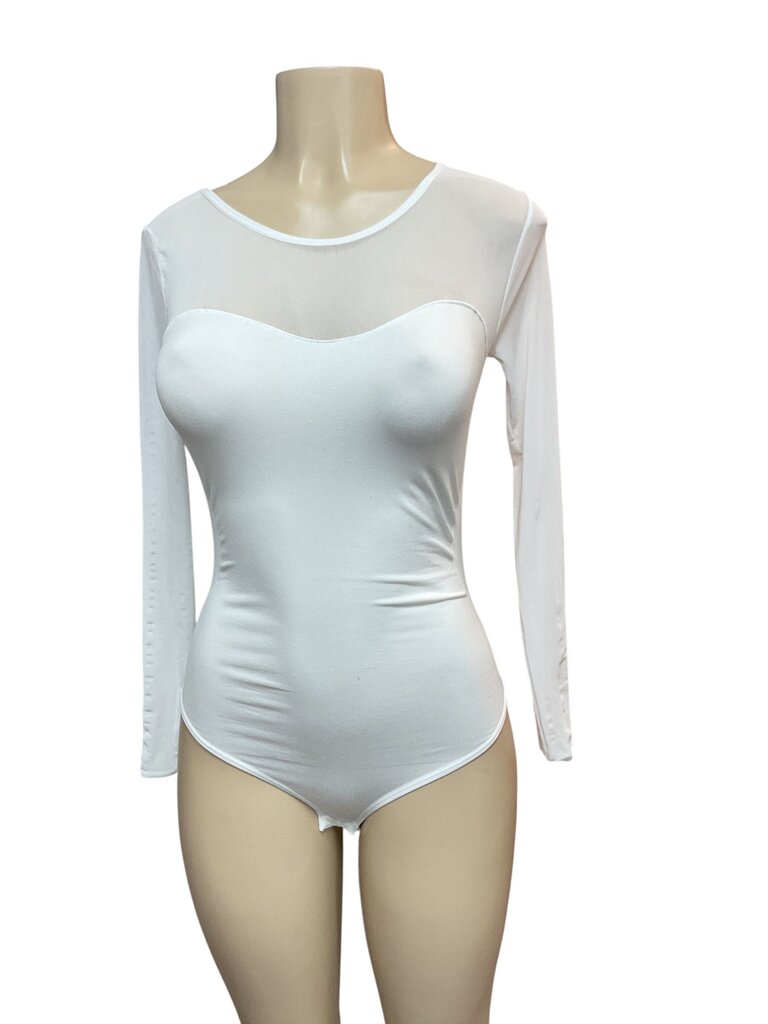 KIM white mesh top bodysuit