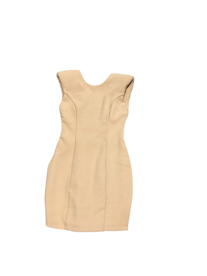 Aqua (8) Tan Open Back Dress