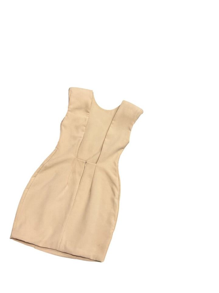Aqua (8) Tan Open Back Dress
