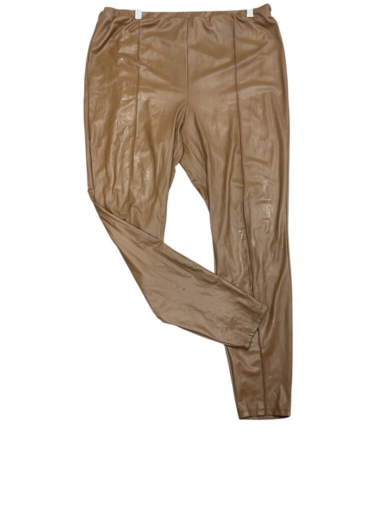 MOW (1X) Brown Pleather Pants