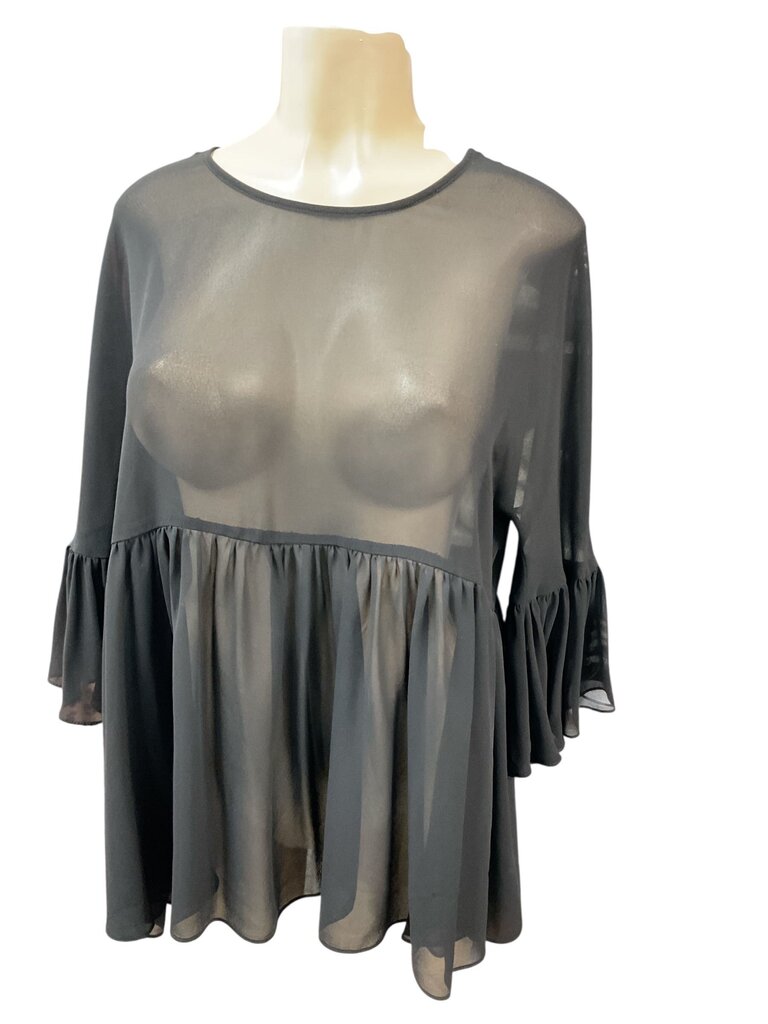 BCBG (Small) Black Sheer Blouse