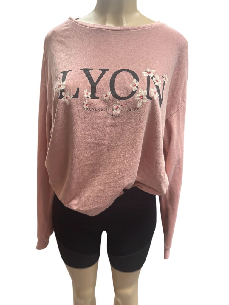 Divided (Large) "Lyon" Pink Crewneck Sweatshirt