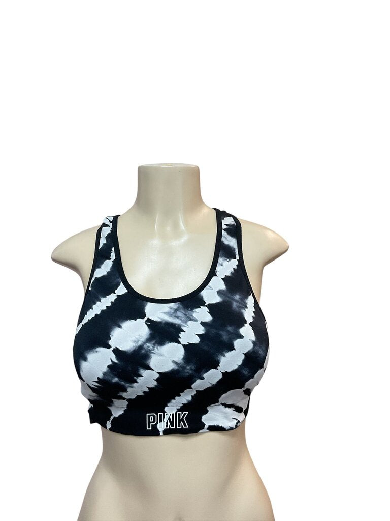 PINK Sport (Med) Black/White Sports Bra