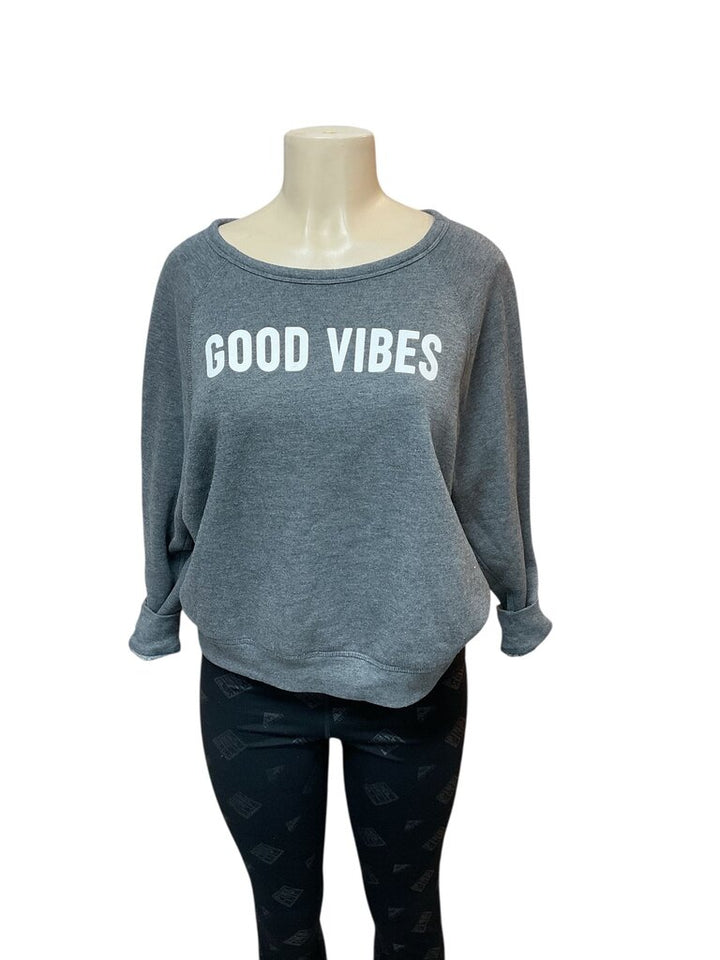 Grayson (Med) Threads Grey "Good Vibes" Sweatshirt