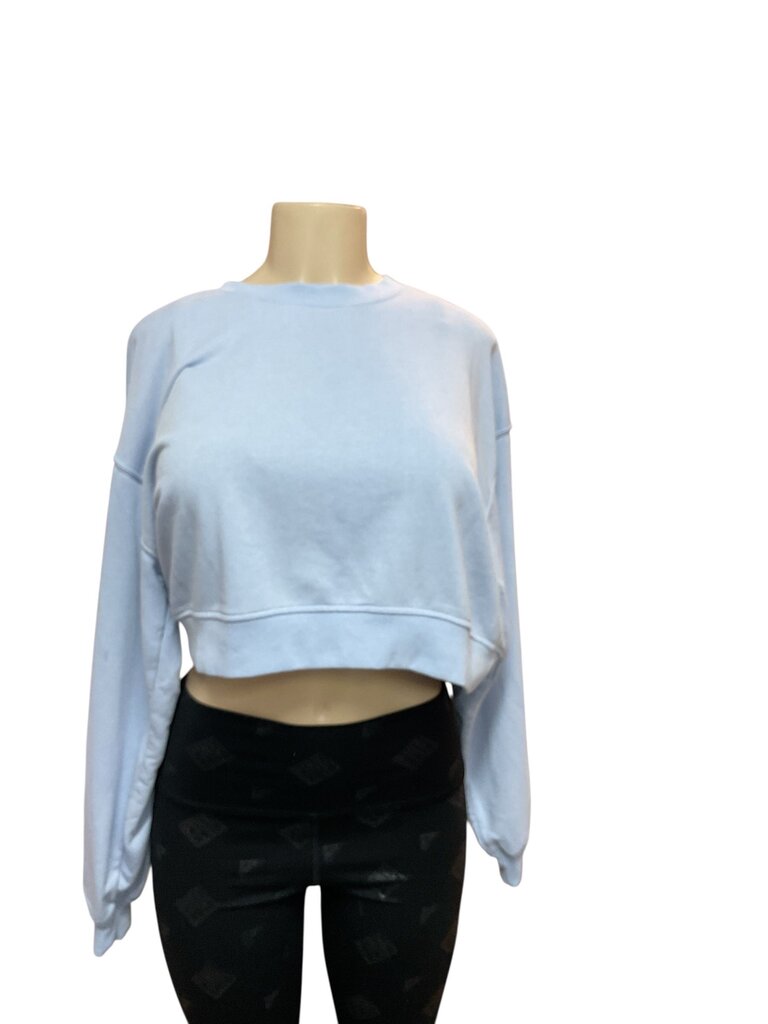 Divided (Large) Blue Cropped Crewneck