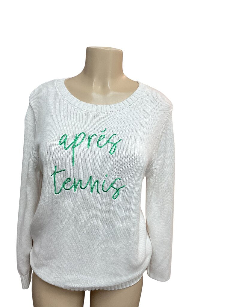Runway (XS) Athletics "Apres Tennis" White Sweater