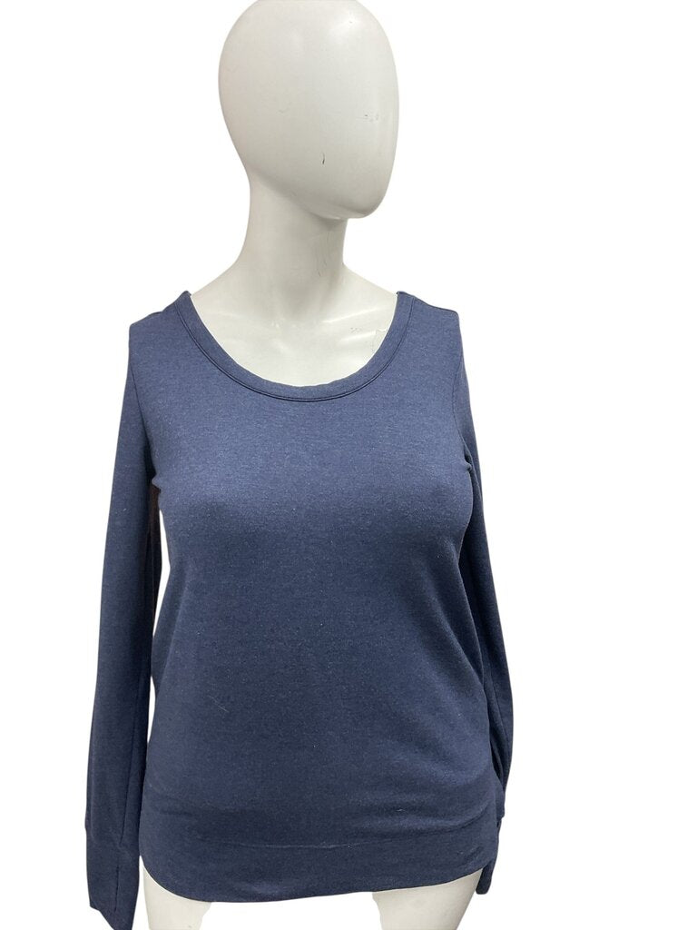 Old (Med) Navy Active Blue Criss Cross L/S Top