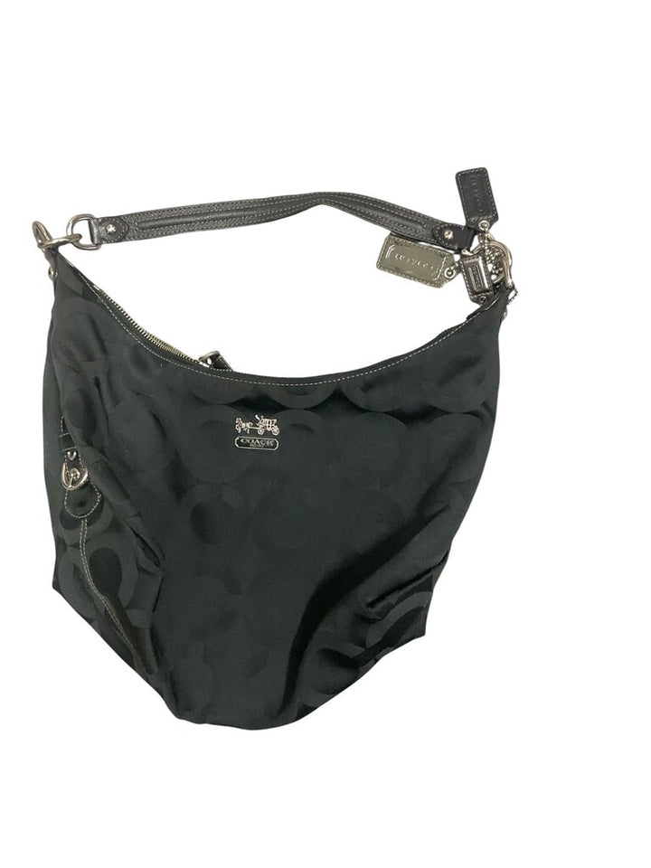 Coach monogram saddle shoulder bag
