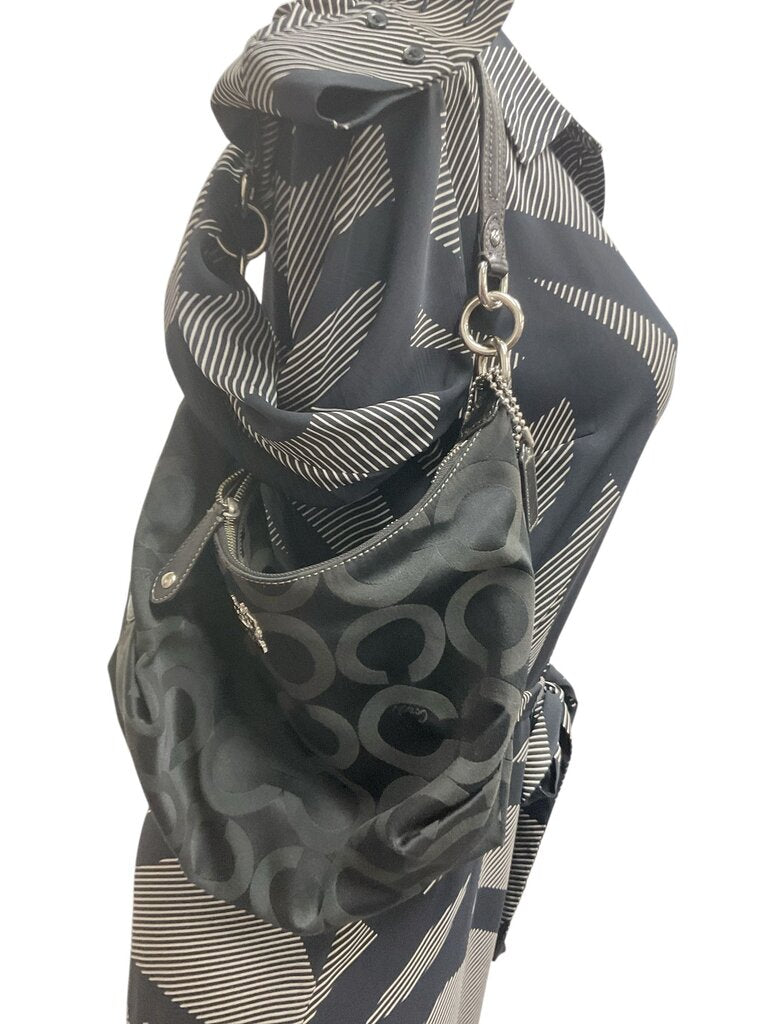 Coach monogram saddle shoulder bag