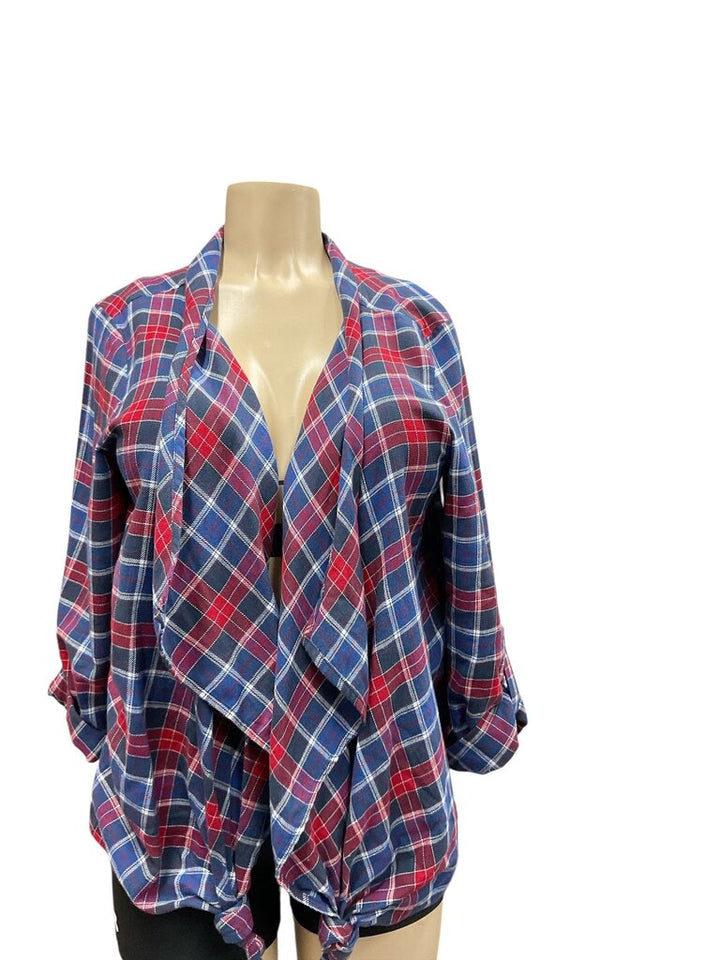 Riders blue and red flannel shirt