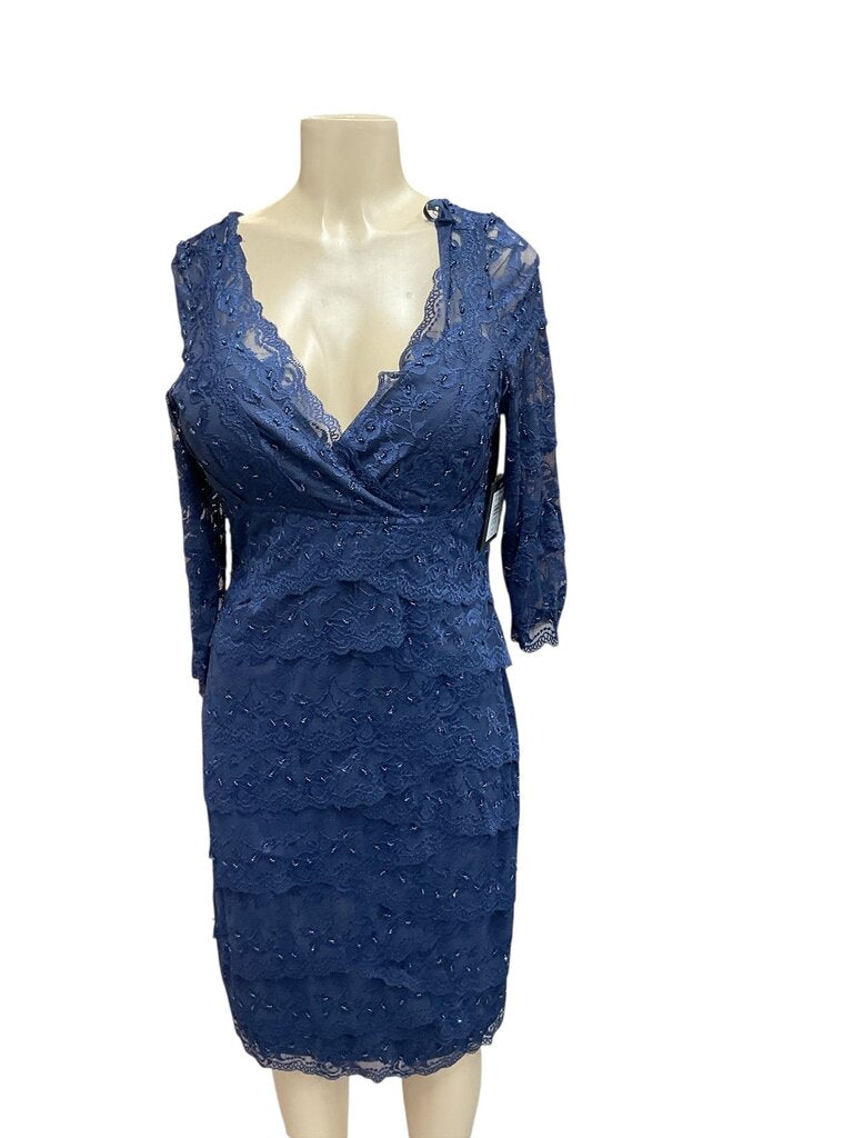 RN (12) Studio Black Lace Midi Dress