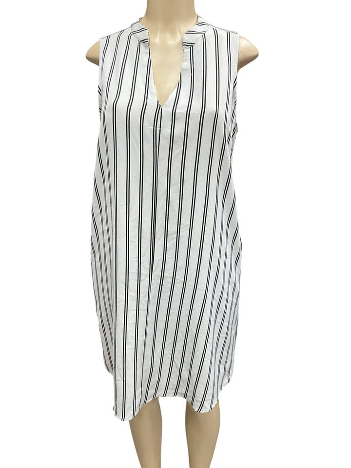 Lush blue and white striped dress