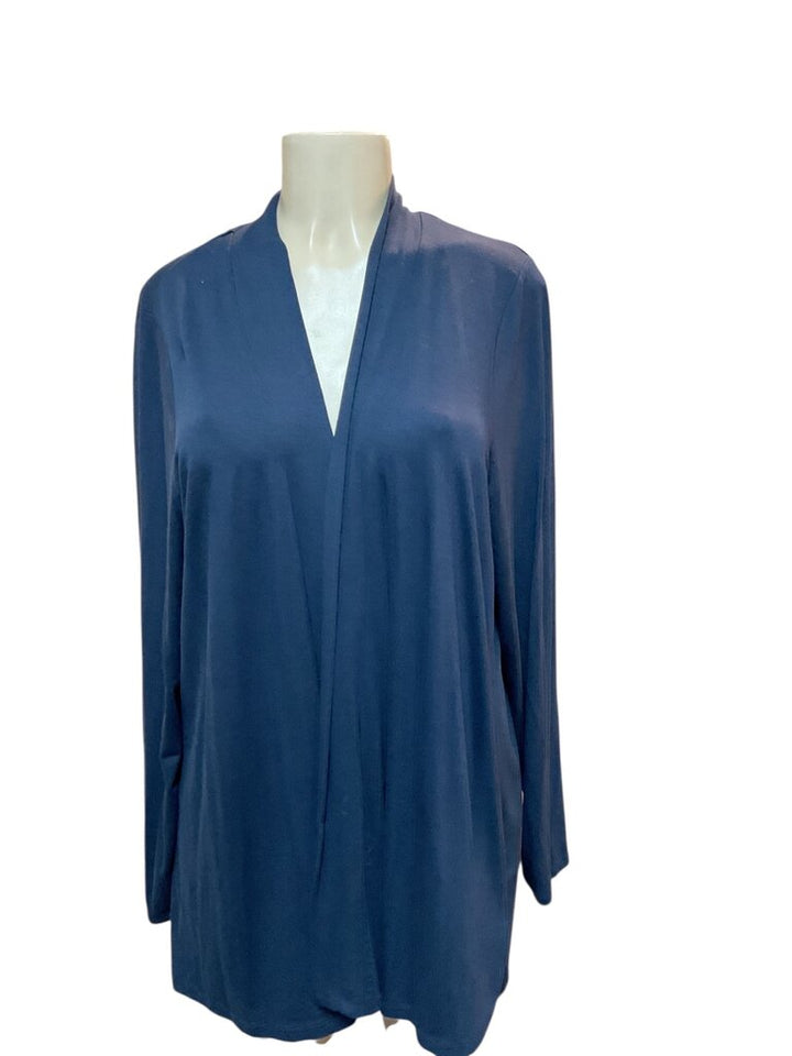 Collection (2XL) Studio Blue L/S Open Blouse
