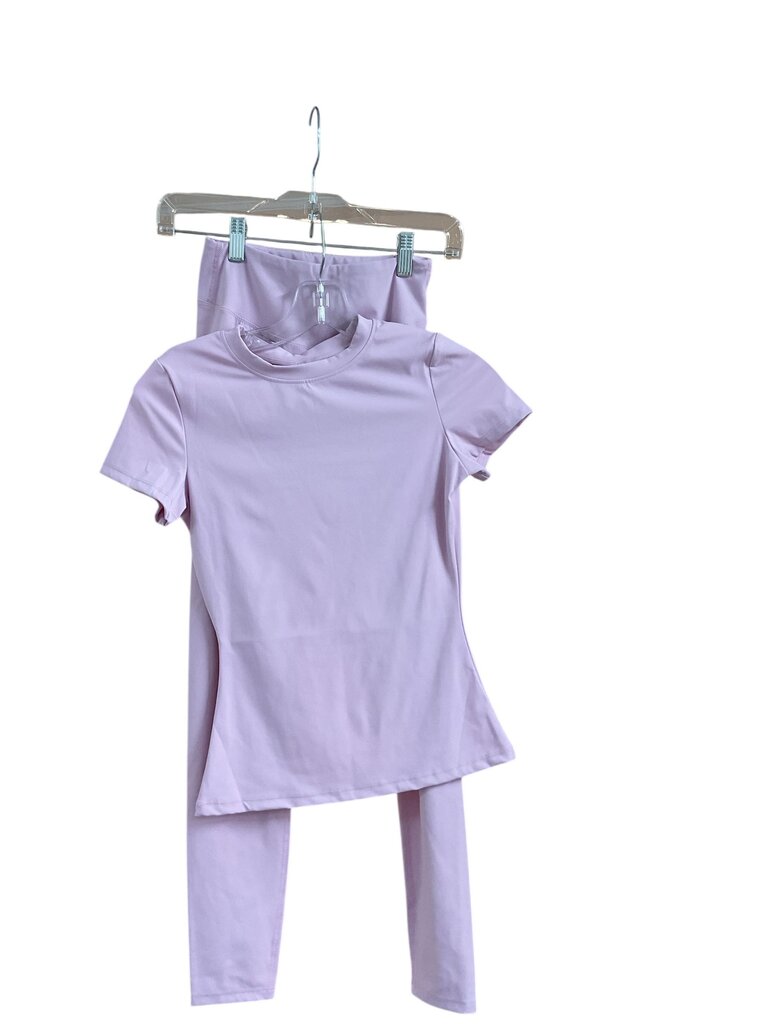Pink (Medium) Basic Dri Fit Tee and Leggings Set