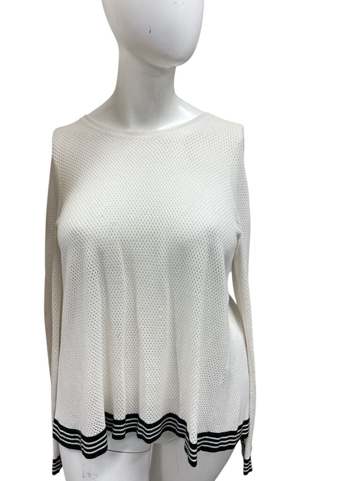 Rag and Bone (Large) Cream Netted Sweater L/S