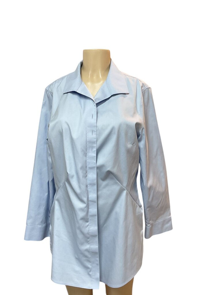 Chico's no iron blue button down