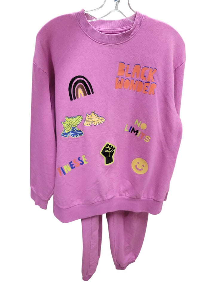 Black History Month (Shirt:Small) and (Pants:Med) Purple Two Piece