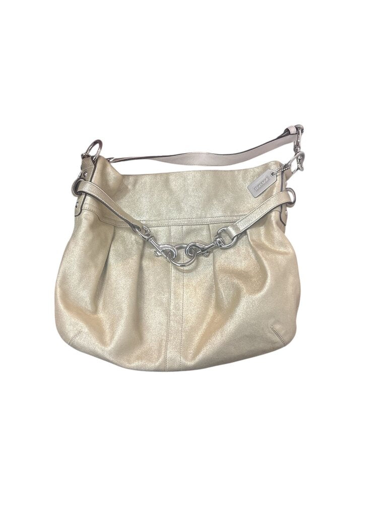 Coach Gold Shoulder Bag w/Gold Buckle