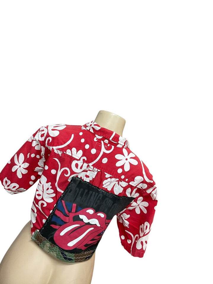 Spenny (Small) Red and White Rolling Stones Cut Off