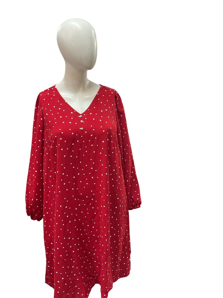 Emery Rose (3x) Red and White L/S Dress Midi