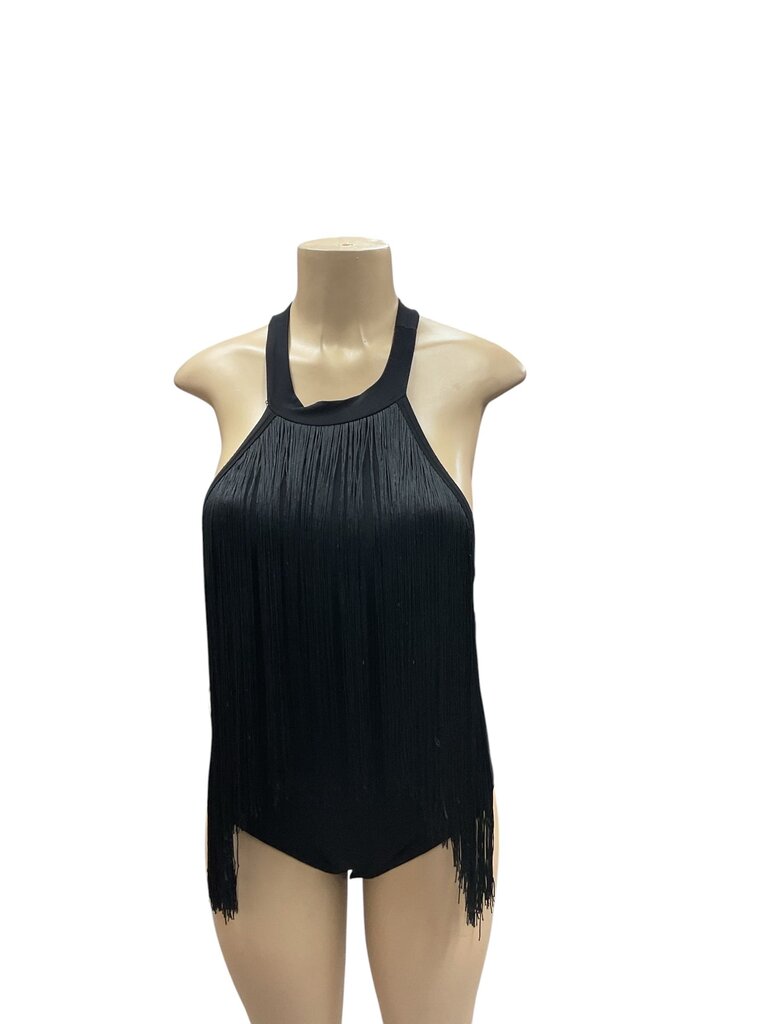 Black Fringe (XXL) Bodysuit Sleeveless