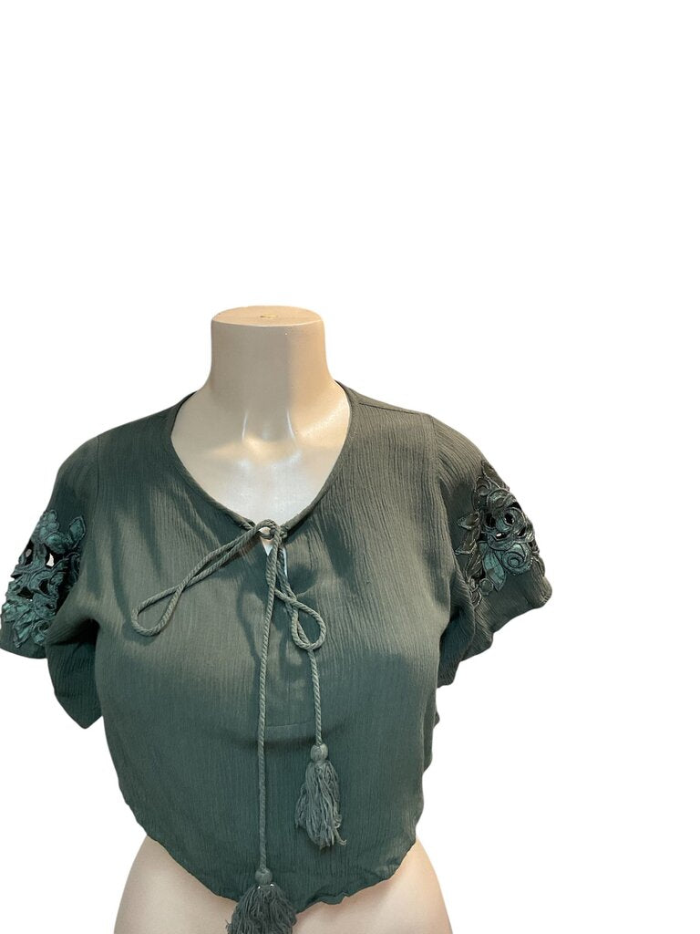 Chloe K (Small) Green Mid Drift Top