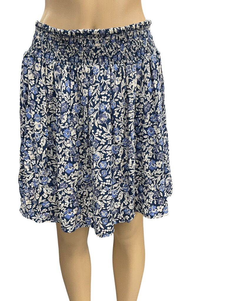 Anne Carson (Small) Blue Floral Skirt
