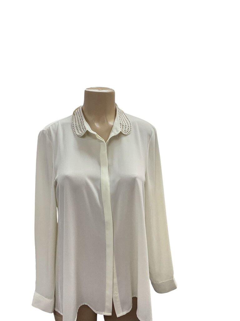 H and M (12) Cream L/S Blouse