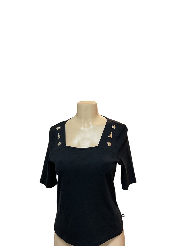 Karl Lagerfield black and gold t-shirt