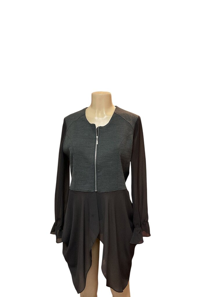 Simply Noelle black sheer zipper jacket