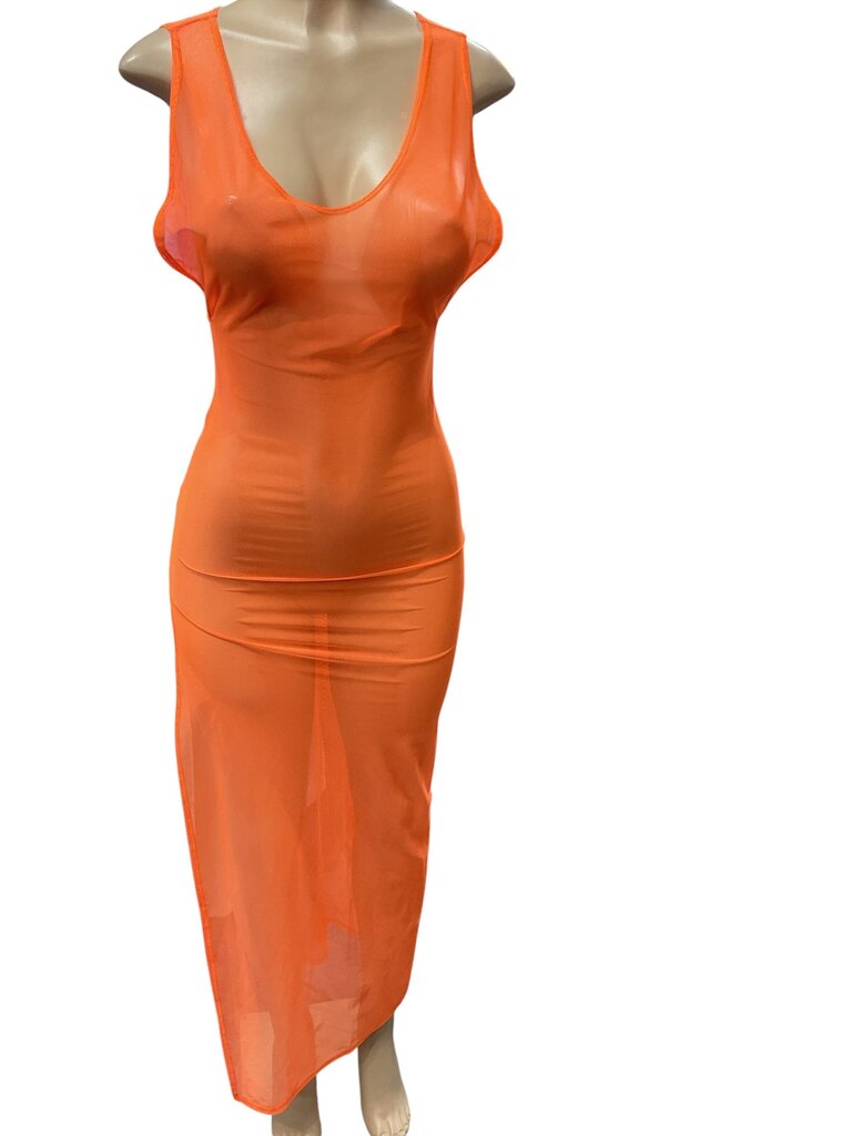 Orange (Small) Sheer Cover Up