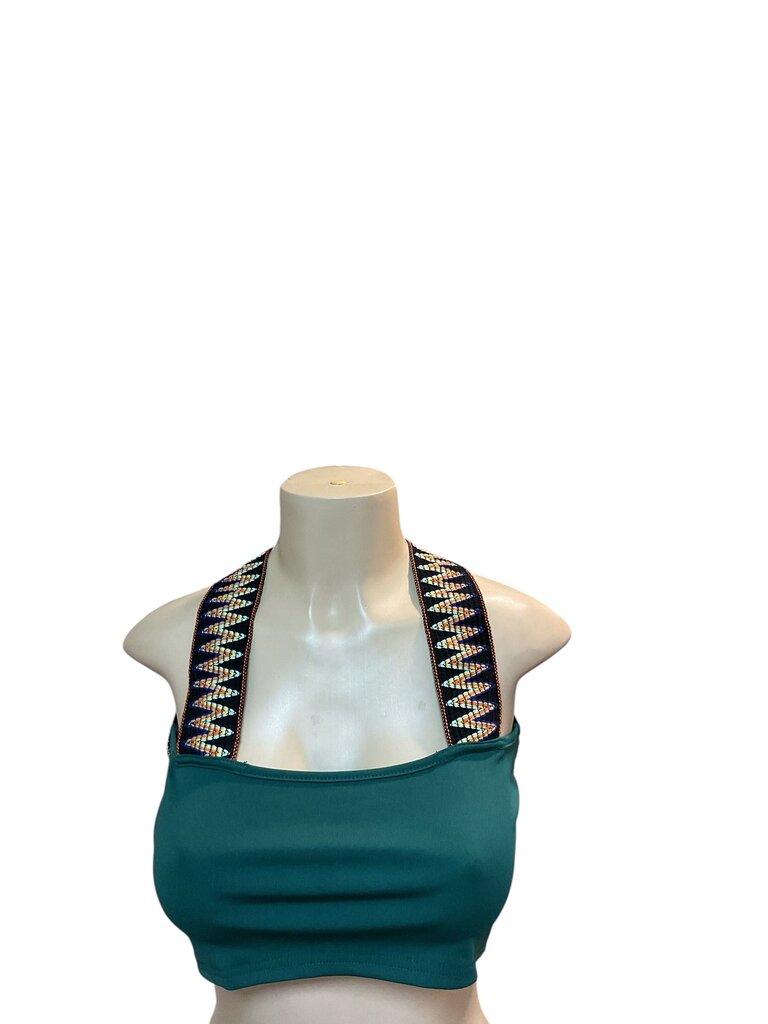 Green (Large) Aztec Cropped Blouse
