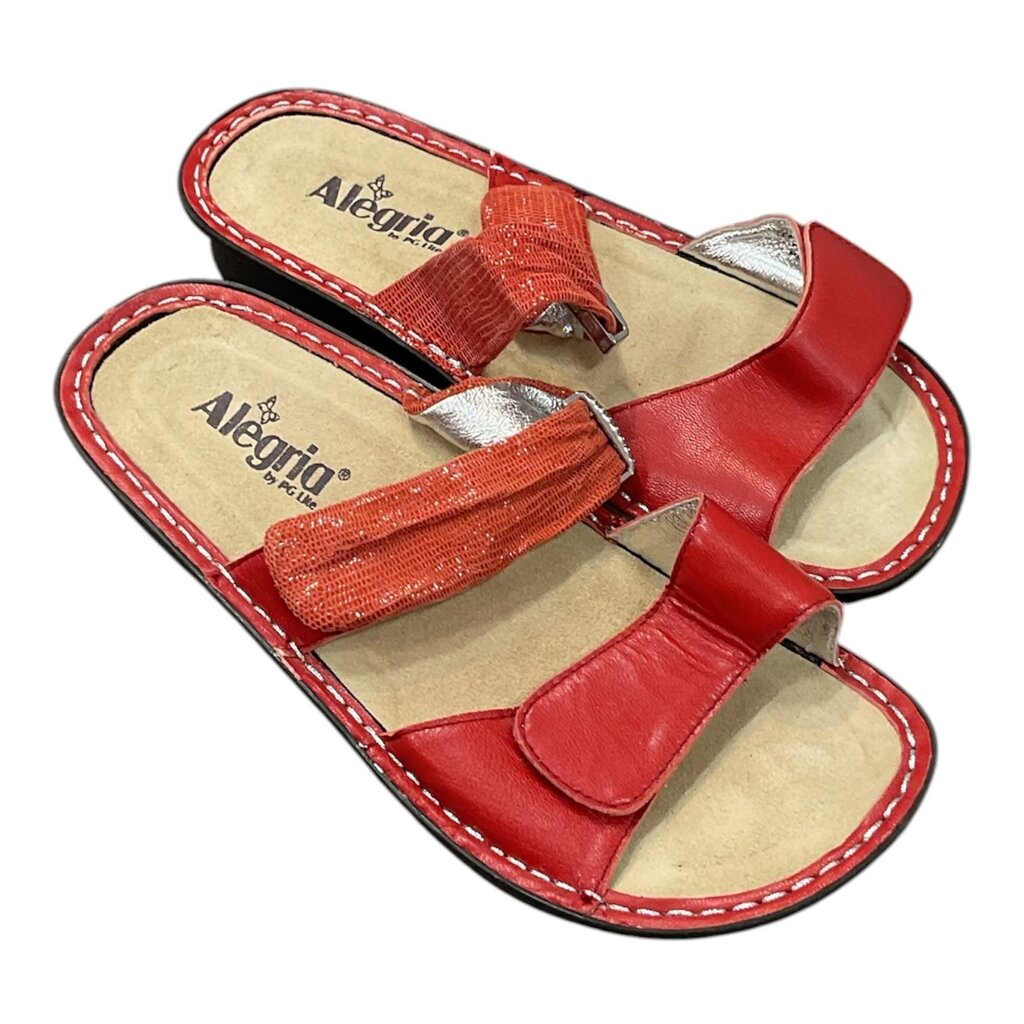 Alegria (9) Red Wedge Sandal
