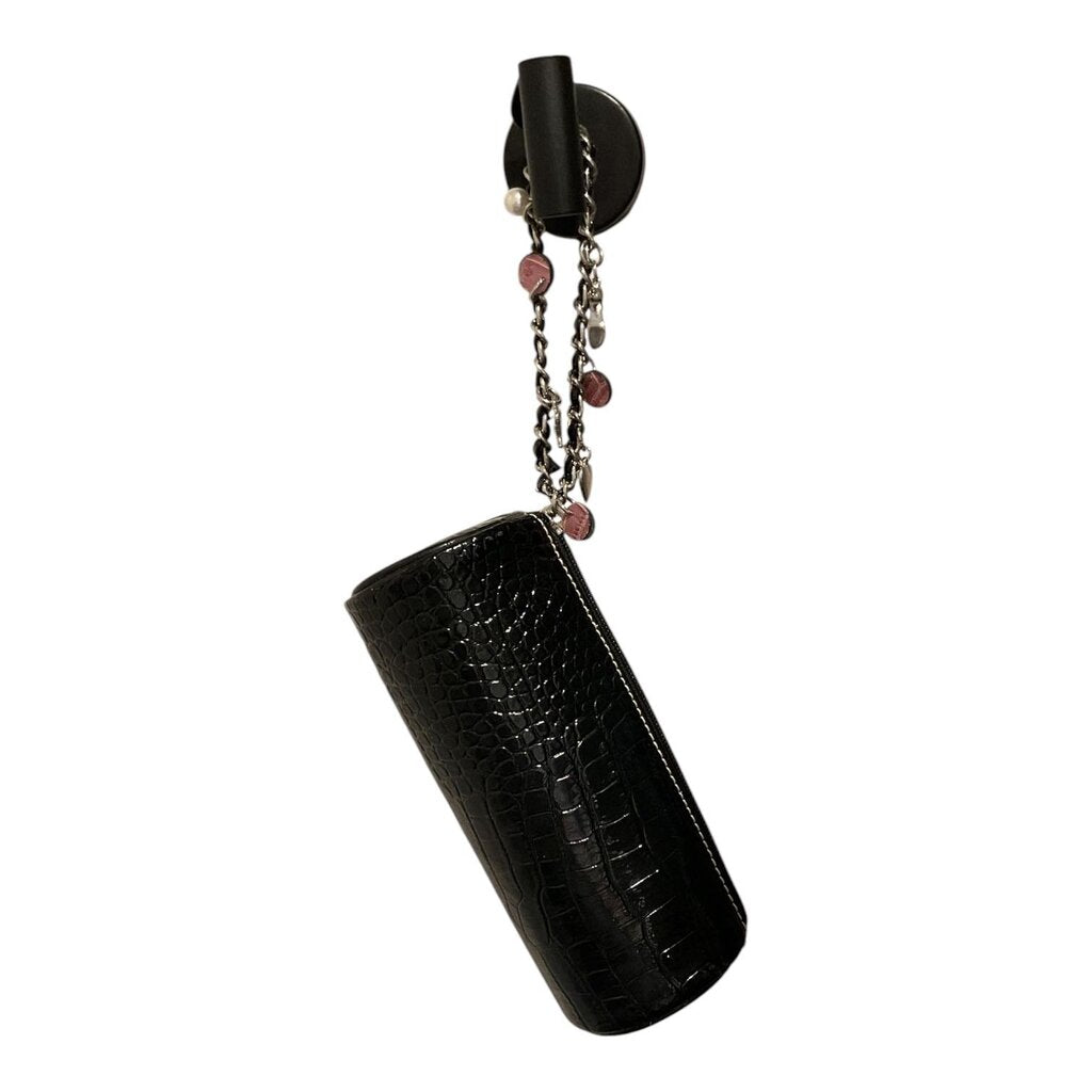 Black Leather Wristlet/Pouch