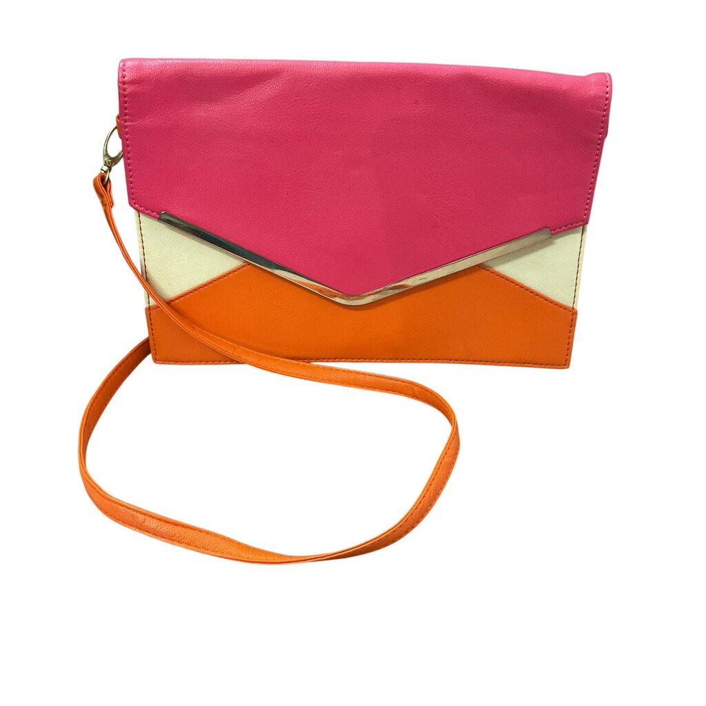 Orange/Pink/Tan Colorblock Shoulder and Crossbody