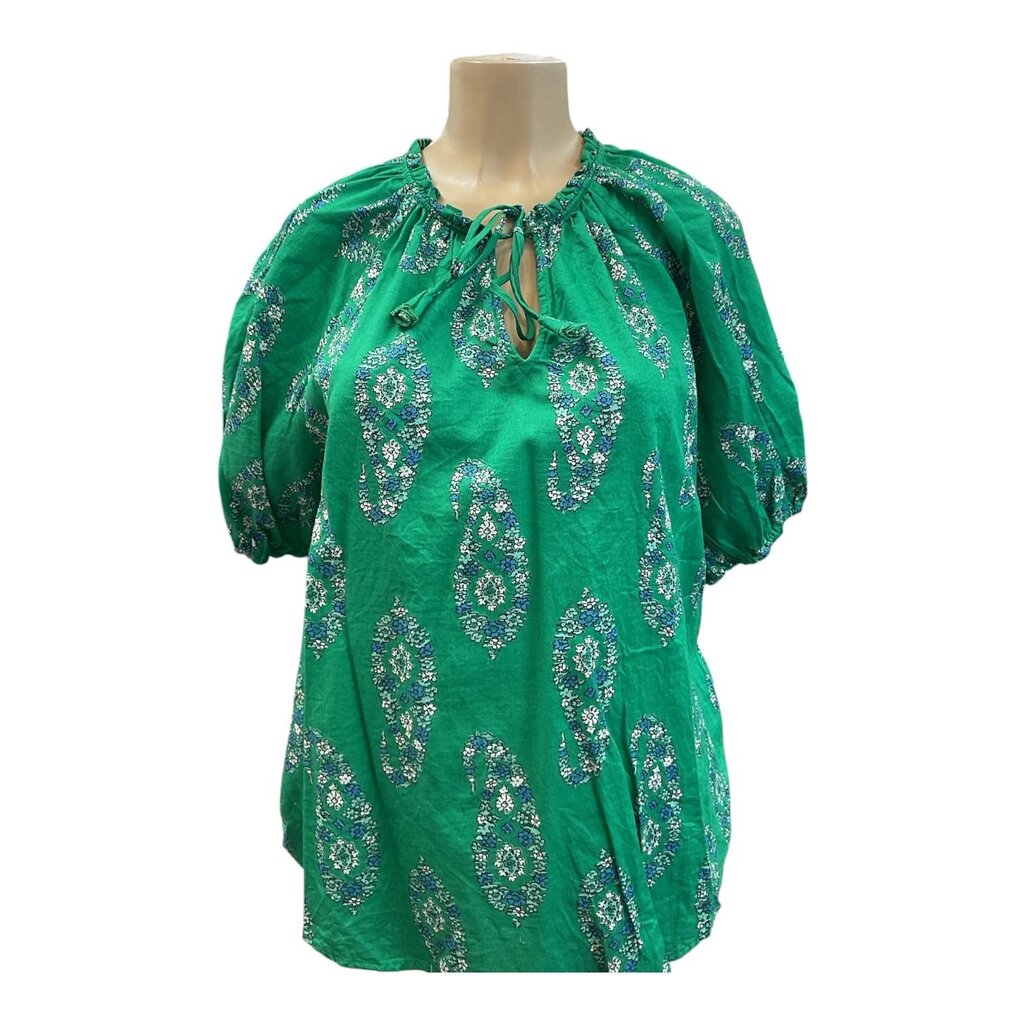 Knox Rose (XL) Green Flutter Sleeve Blouse