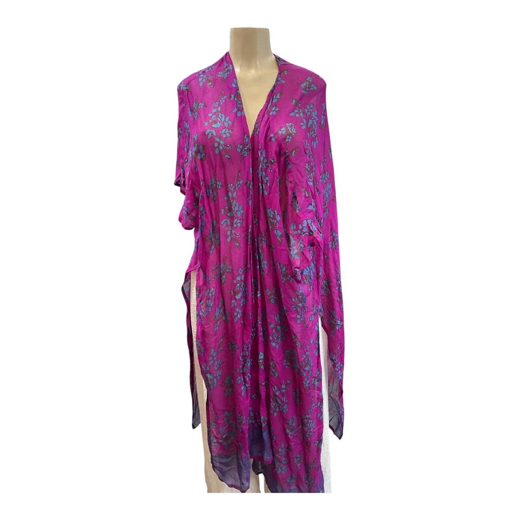 Natural Life (OS) Plum Floral Kimono
