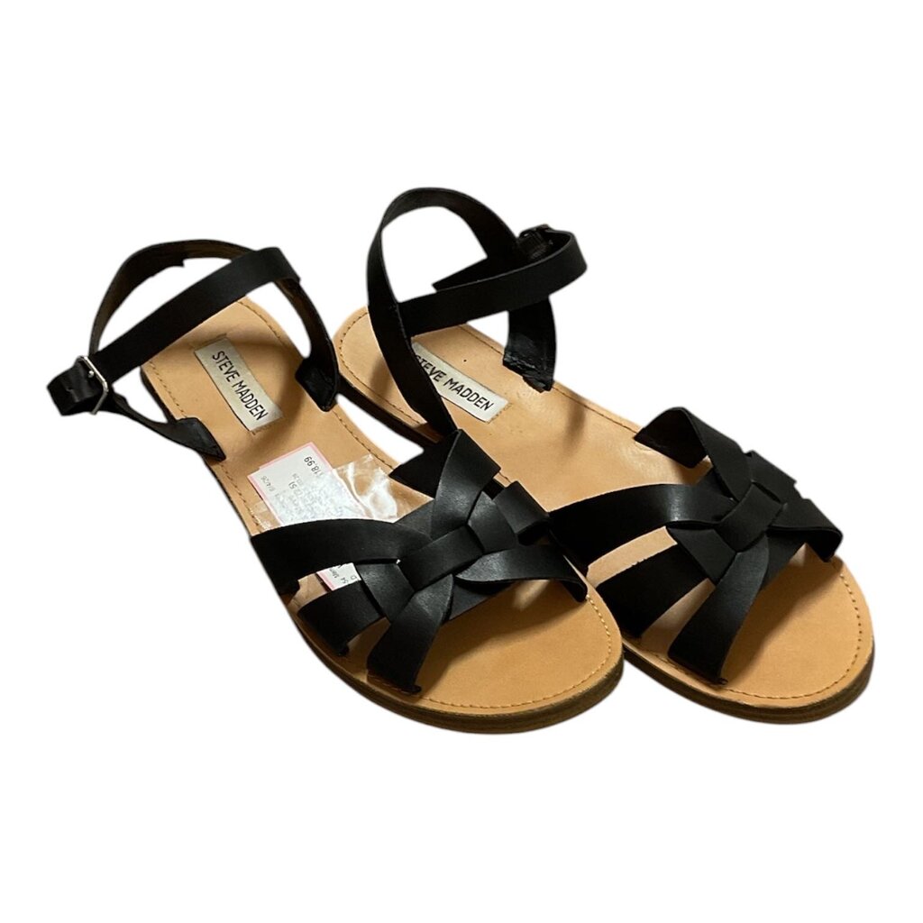 Steve Madden (9.5) Black Sandals