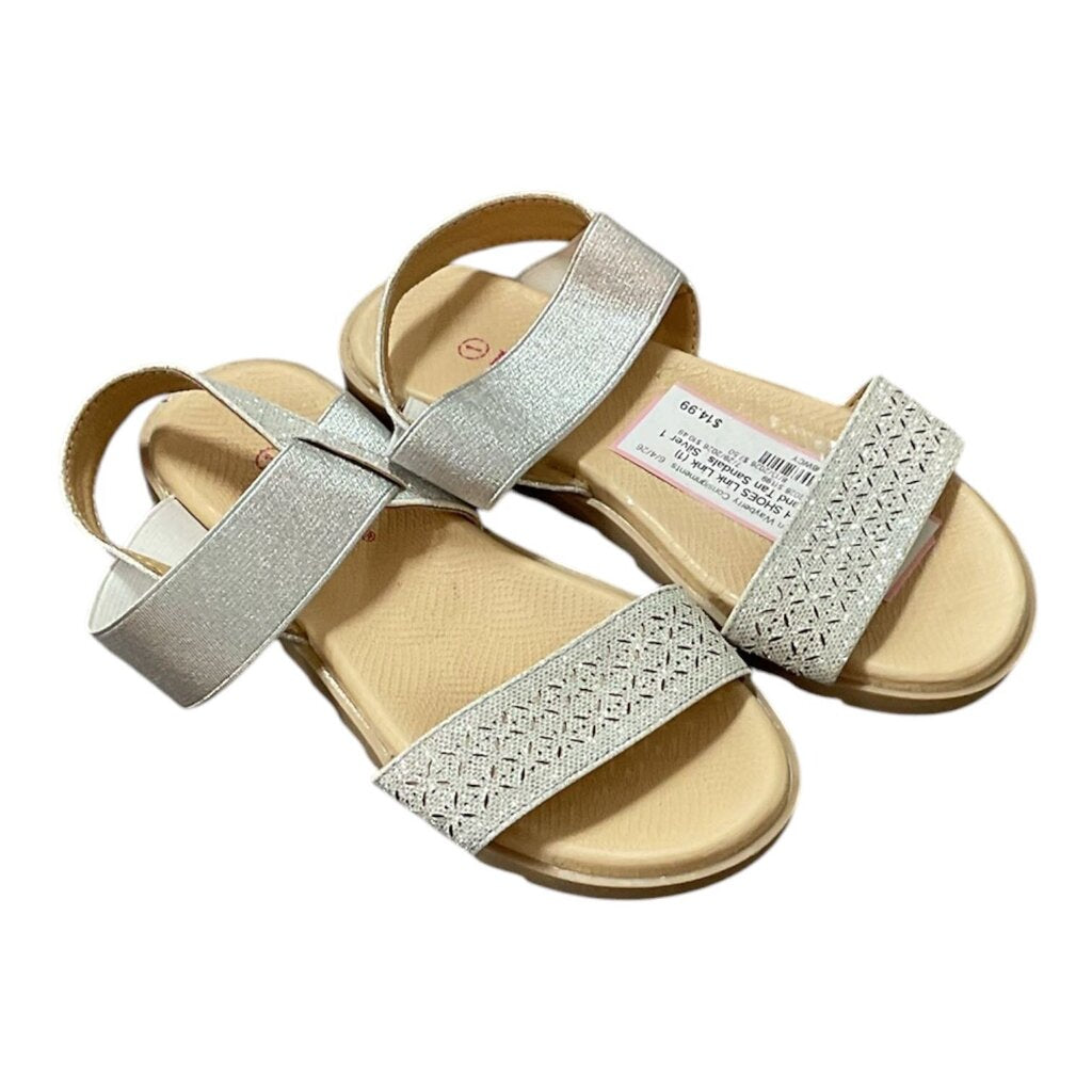 Link (1) Silver and Tan Sandals